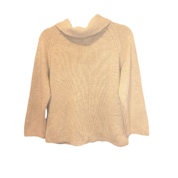 NWT Rafaella Camel Tan Cowl Neck Angora Blend Sweater Size L - Picture 2 of 4